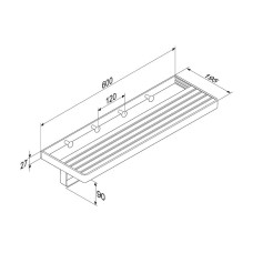 Полка для полотенец Damixa Jupiter DA7737700 Хром