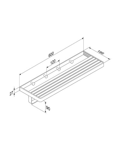 Полка для полотенец Damixa Jupiter DA7737700 Хром