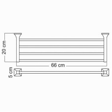 Полка для полотенец WasserKRAFT Wern K-2511 Хром