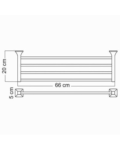 Полка для полотенец WasserKRAFT Wern K-2511 Хром