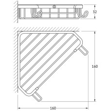 Полка16х16 см FBS Ryna RYN 001
