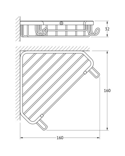 Полка16х16 см FBS Ryna RYN 001
