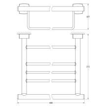 Полка для полотенец 40 см FBS Esperado ESP 040