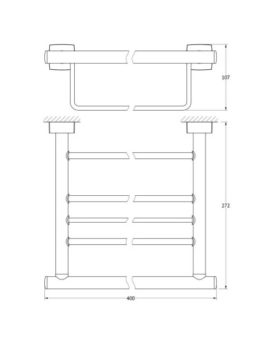 Полка для полотенец 40 см FBS Esperado ESP 040