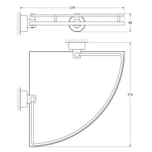 Полка 27,4х27,4 см FBS Nostalgy NOS 012