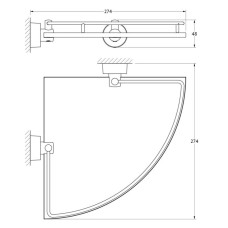 Полка 27,4х27,4 см FBS Nostalgy NOS 012
