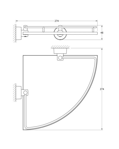Полка 27,4х27,4 см FBS Nostalgy NOS 012