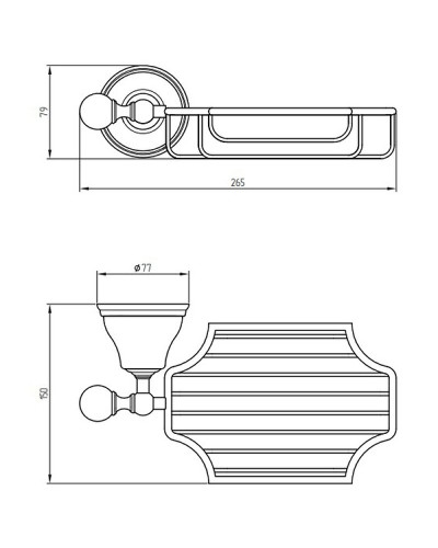Полка корзина Migliore Provance 17674 Хром