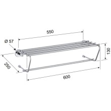 Полка для полотенец 60 см Remer Arte AR70CR
