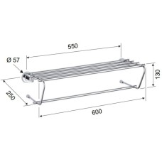 Полка для полотенец 60 см Remer Arte AR70CR