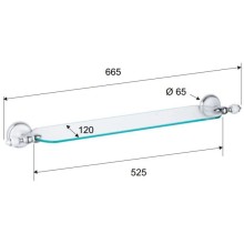 Полка 66,5 см Remer Epoca EP20CR
