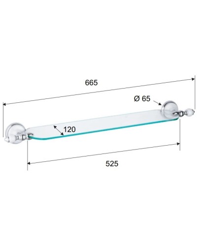 Полка 66,5 см Remer Epoca EP20CR
