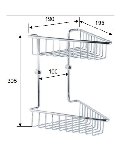 Полка Remer Bagno RB277CR