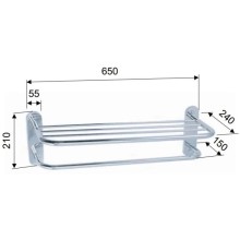 Полка для полотенец 65 см Remer Bagno RB470CR