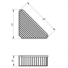 Полка корзина Migliore Complementi 22029 угловая Бронза