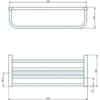 Полка для полотенец Haiba HB8424-4 Бронза