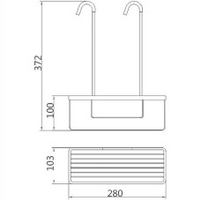 Полка корзина Haiba HB339 Хром