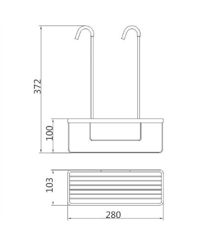 Полка корзина Haiba HB339 Хром