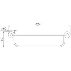Полка для полотенец Haiba HB8324 Нержавеющая сталь