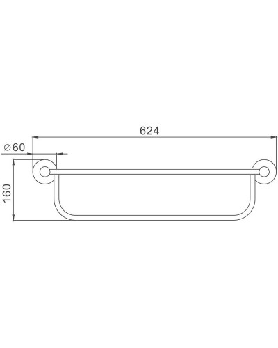 Полка для полотенец Haiba HB8324 Нержавеющая сталь