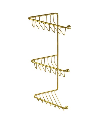 Полка корзина Migliore Complementi 22055 угловая Золото