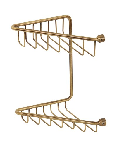 Полка корзина Migliore Complementi 22030 угловая Бронза