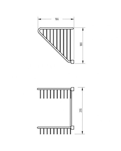 Полка корзина Migliore Complementi 22030 угловая Бронза