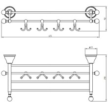 Полка для полотенец Migliore Provance 17702 Золото