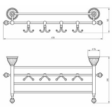 Полка для полотенец Migliore Olivia 17434 Бронза