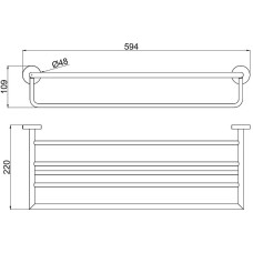 Полка для полотенец Allen Brau Priority 6.31014-BN Никель брашированный
