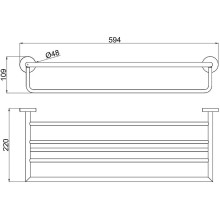 Полка для полотенец Allen Brau Priority 6.31014-00 Хром