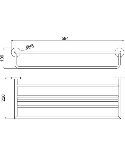 Полка для полотенец Allen Brau Priority 6.31014-00 Хром