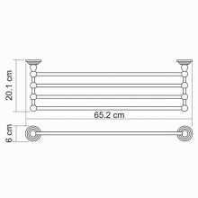 Полка для полотенец WasserKRAFT Isar K-7311 Темная бронза
