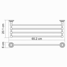 Полка для полотенец WasserKRAFT Isar K-7311 Темная бронза