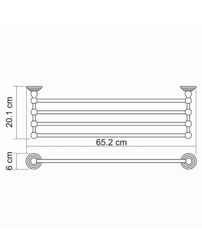 Полка для полотенец WasserKRAFT Isar K-7311 Темная бронза