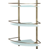 Стеклянная полка WasserKRAFT Exter K-3533 угловая Светлая бронза