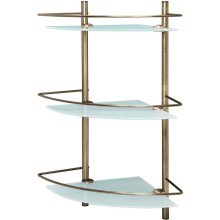 Стеклянная полка WasserKRAFT Exter K-3533 угловая Светлая бронза