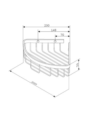 Полка корзина AM.PM Sense L A7452222 угловая Черная матовая