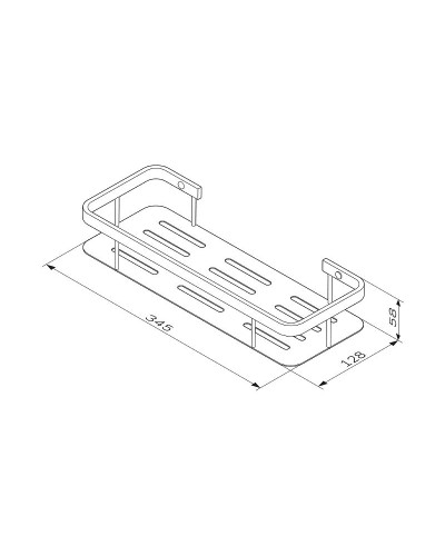 Полка корзина AM.PM Sense L A7453122 Черная матовая