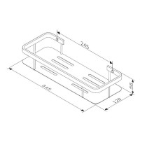 Полка корзина AM.PM Sense L A7453222 Черная матовая