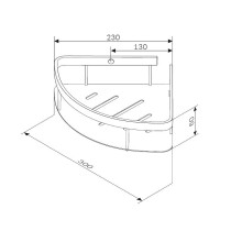 Полка корзина AM.PM Sense L A7454222 угловая Черная матовая