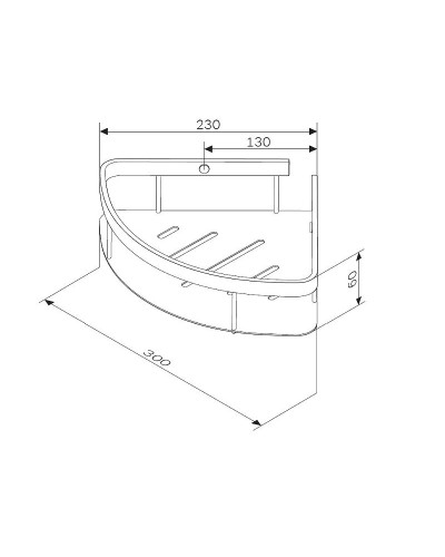 Полка корзина AM.PM Sense L A7454222 угловая Черная матовая