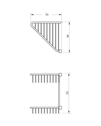 Полка корзина Migliore Complementi 22061 угловая Медь