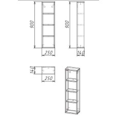 Полка Grossman Бруно 25 402501 Веллингтон