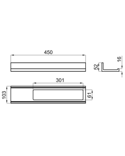 Полка 45 см Noken Essence C N643000089