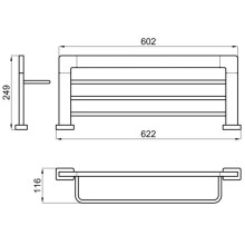 Полка для полотенец 62,2 см Noken Urban-C N603470010