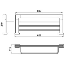 Полка для полотенец 62,2 см Noken Urban-C N603470010