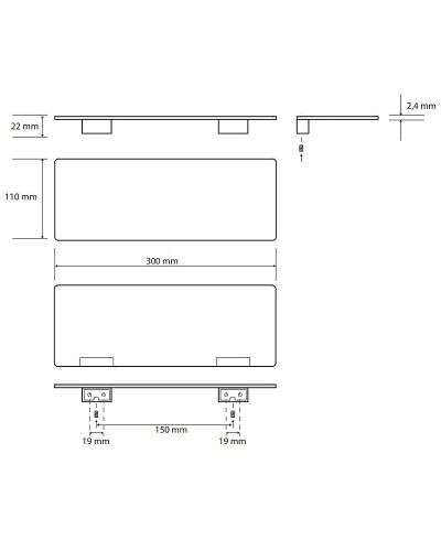 Металлическая полка Bemeta Organic 157102371 Хром
