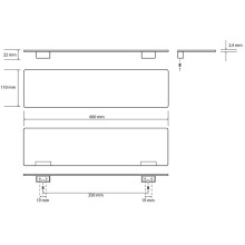 Металлическая полка Bemeta Organic 157102381 Хром