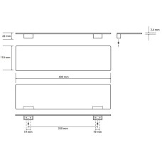 Металлическая полка Bemeta Organic 157102381 Хром